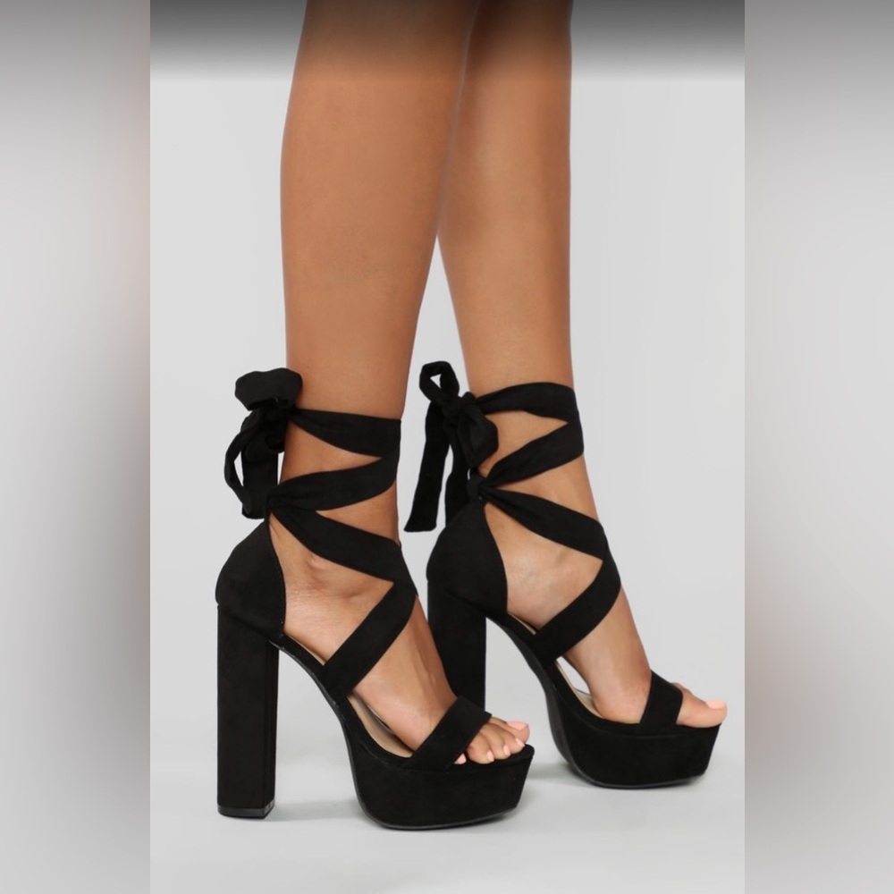 Fashion Nova Black Platform Heels